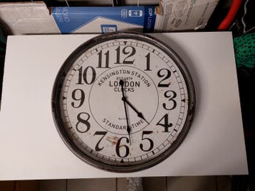 Grote Wandklok Kensington Station London - 50cm Diameter