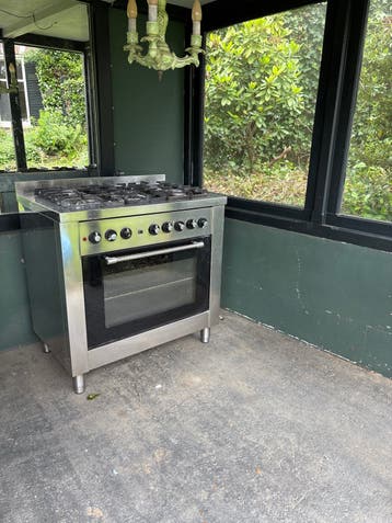 RVS Gasfornuis met Oven - 5 Pits