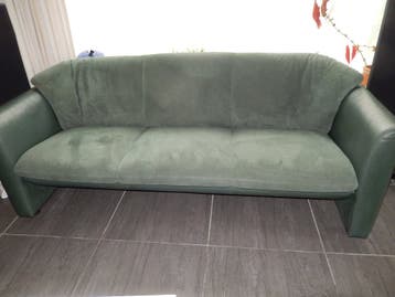 Leolux 3 zits bank 198x83dx82h blauwgroen gratis ophalen
