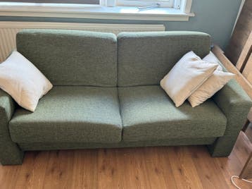 Tweezits bank groen (186cm)