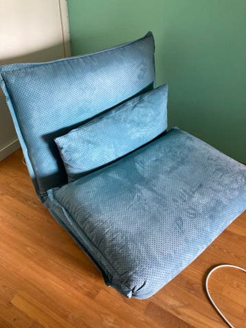 Opvouwbare stoel/logeermatras - Blauw