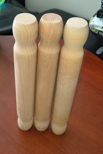 Houten paaltjes 40 cm - Set van 3