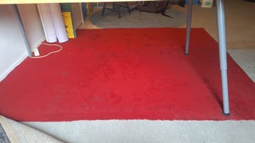 Rood tapijt (205.5 x 244 cm) - Gebruikt, moet gewassen