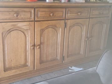 Gratis: Vol eikenhouten dressoir - 210x100 cm
