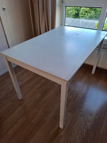Eettafel wit 120x 75 cm