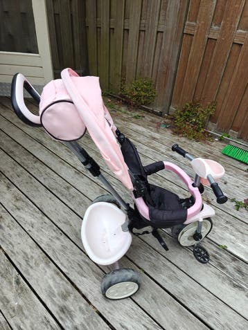 Driewieler met duwstang
