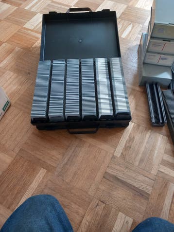 Dia magazijnen en opbergkoffers voor dia's