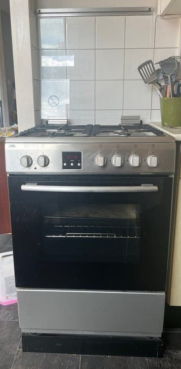 Gratis! ETNA Vrijstaand Gasfornuis met Oven - Zilver/Zwart