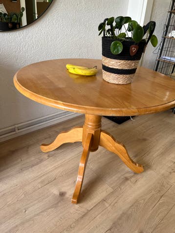 Ronde houten eettafel - doorsnede 100cm