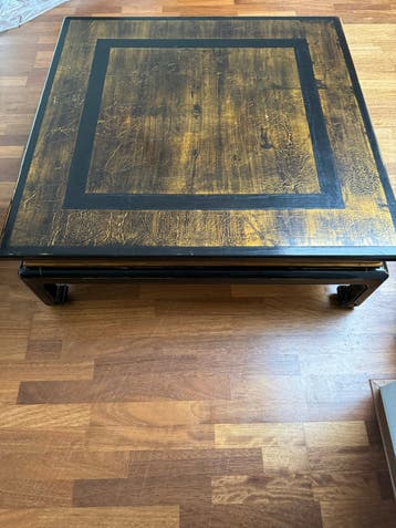 Salontafel zwart met goudkleurig blad