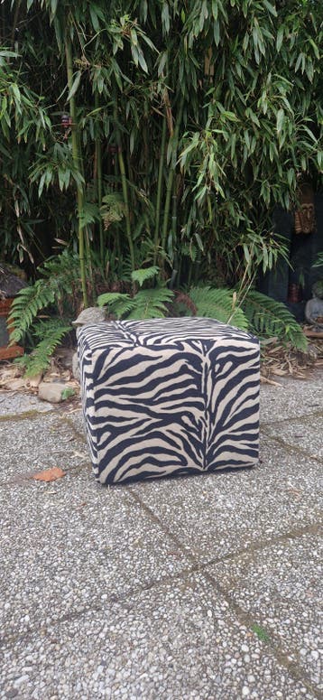Zebraprint poef - Stijlvolle voetenbank