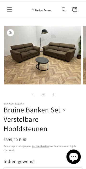 2- en 3-zitsbank met verstelbare hoofdsteun