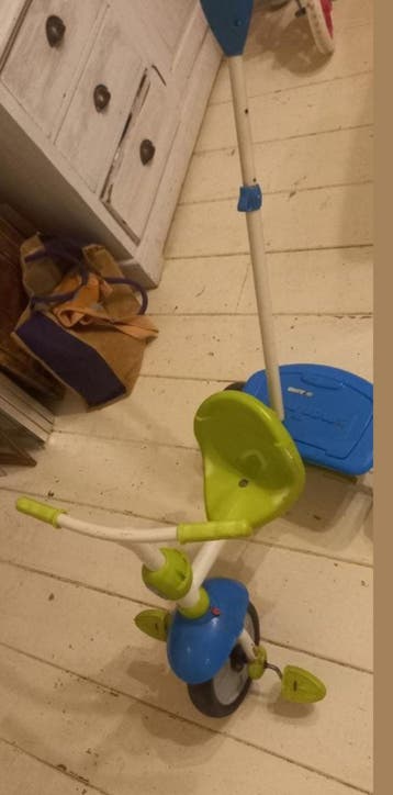 Driewieler met duwstang