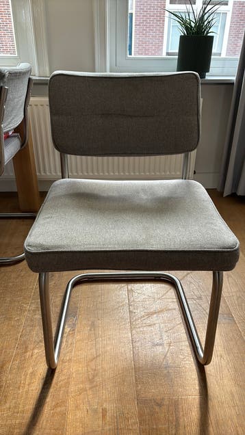 6 eetkamerstoelen grijs, gratis af te halen