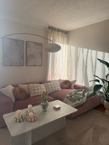 Gratis roze Hoekbank van Fonq - 280x164cm