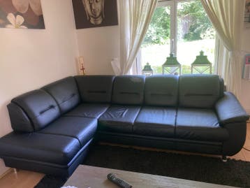 Gratis.Zo snel mogelijk! Comfortabele kunstlederen hoekbank