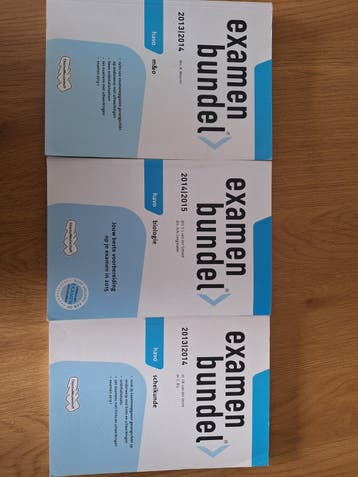 Examenbundels HAVO M&O, Biologie, Scheikunde 2013-2015