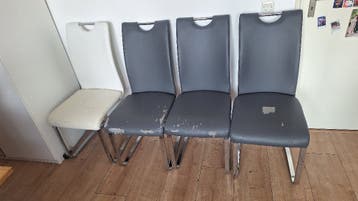Stoelen voor aan de eettafel, 4 stuks