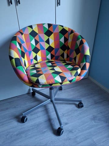 IKEA SKRUVSTA Bureaustoel - Vrolijk Geometrisch Patroon