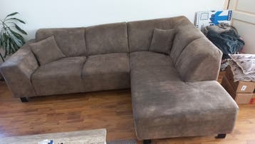 Grote hoekbank Nino met loungegedeelte - 250cm lang
