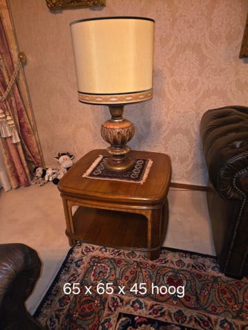 Mahonie hout salontafel set