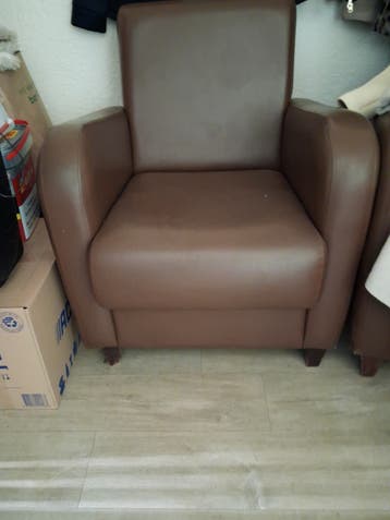 Comfortabele bruine fauteuils 2 stuks