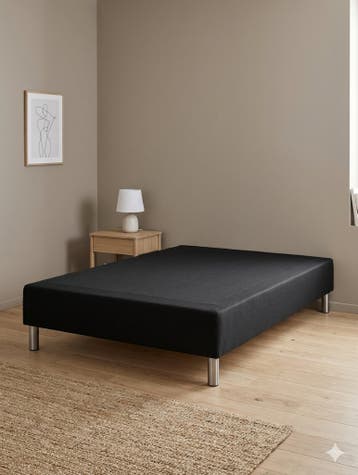 GRATIS OPHALEN: Zwart stoffen bed / bedbodem 120x200 cm