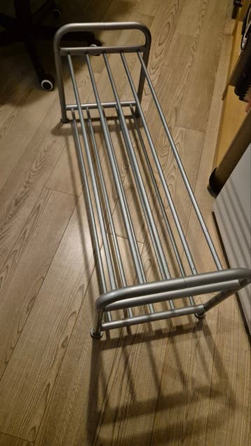 Schoenenrek metaal, zilverkleurig 2x