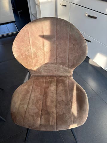 Set van 6 comfortabele eetkamerstoelen - Bruin/Taupe