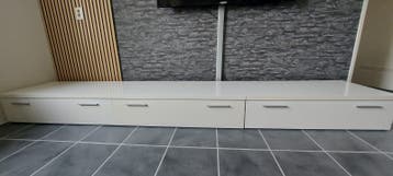 TV-kast hoogglans gebroken wit 280x51x28 en 104x51x28