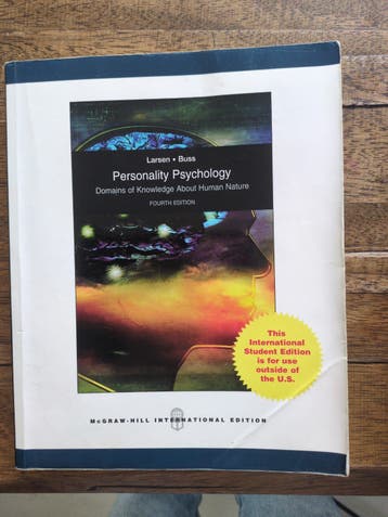 Studieboek Psychologie: Personality Psychology (Larsen Buss)