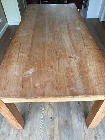 Grote Teakhouten Eettafel - 220x100x80 cm