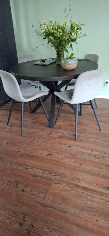 Eettafel + 4e eetkamerstoelen