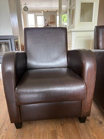 2 Kunstlederen Fauteuils - Prima Staat