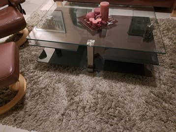 Glazen salontafel