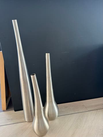 Set van 3 RVS Vazen - Modern Design