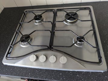 Inbouw gaskookplaat 4-pits RVS 60cm breed