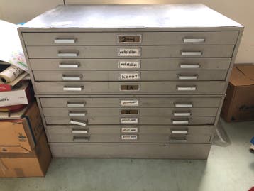 Metalen Archiefkast met Laden - Tekeningkast