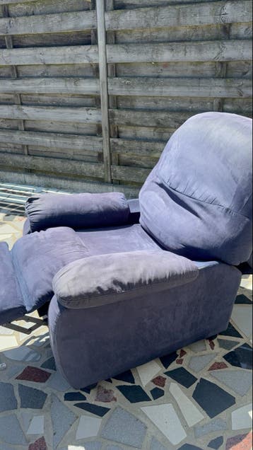 Comfortabele relaxfauteuil - Blauw gratis