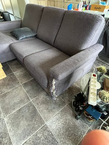 3zitsbank met chaise longue.