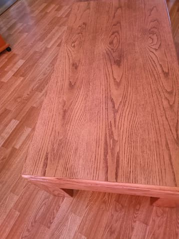 GRATIS af te halen salontafel van blank eiken.