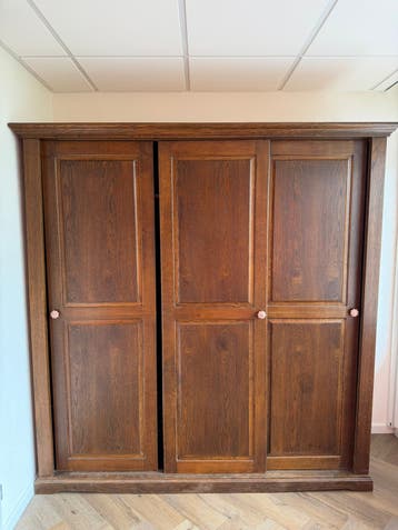 GRATIS OPHALEN antieke kledingkast hout 180x200