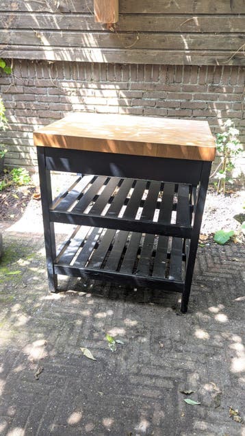 IKEA Keukeneiland met houten blad - Gebruikt