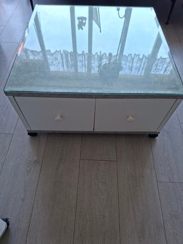 Salontafel wit en marmerlook