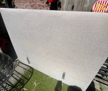 Grijs stoffen hoofdbord boxspring 140x200