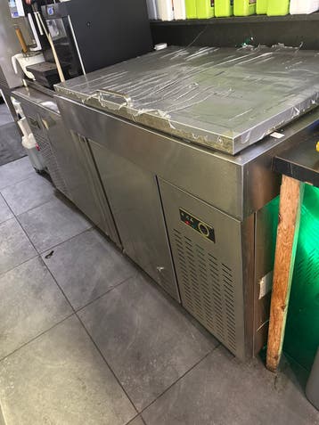 RVS Koelwerkbank met Deksel