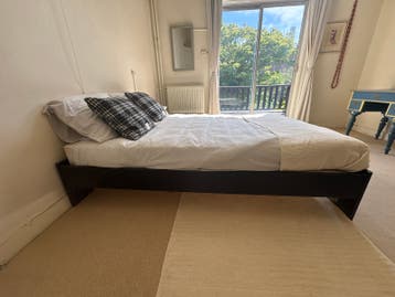 Bedombouw met lattenbodem zwart frame