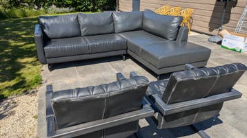 Gratis af te halen complete zithoek loungebank 2 fauteuils