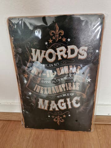 GRATIS Metalen Harry Potter Bordje - 