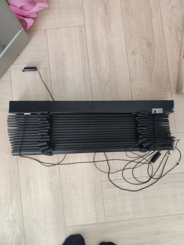 Jaloezie zwart pvc 5 cm breed lamel